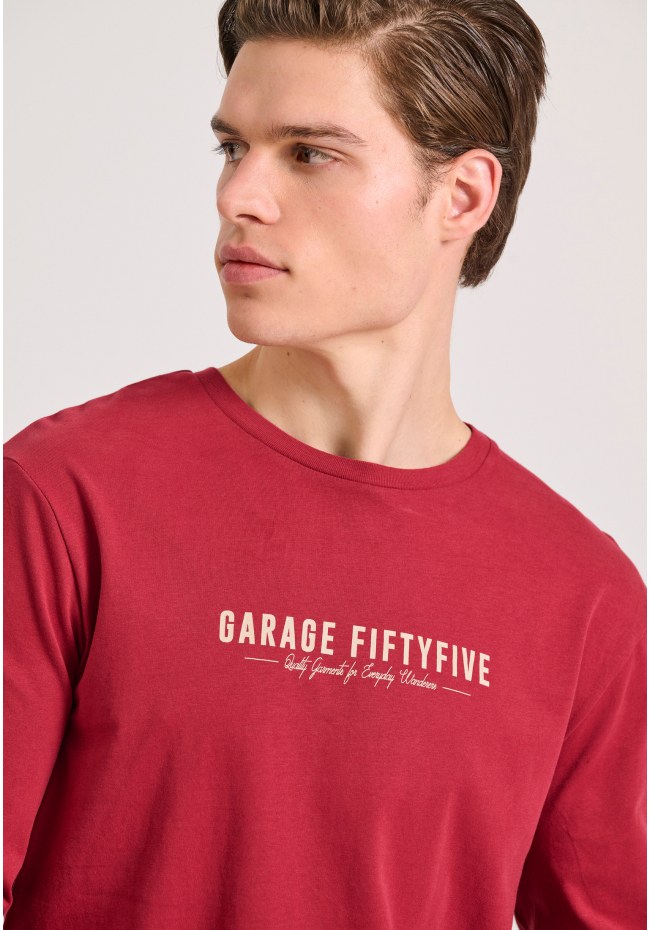 Μακρυμάνικη μπλούζα με τύπωμα Garage 55