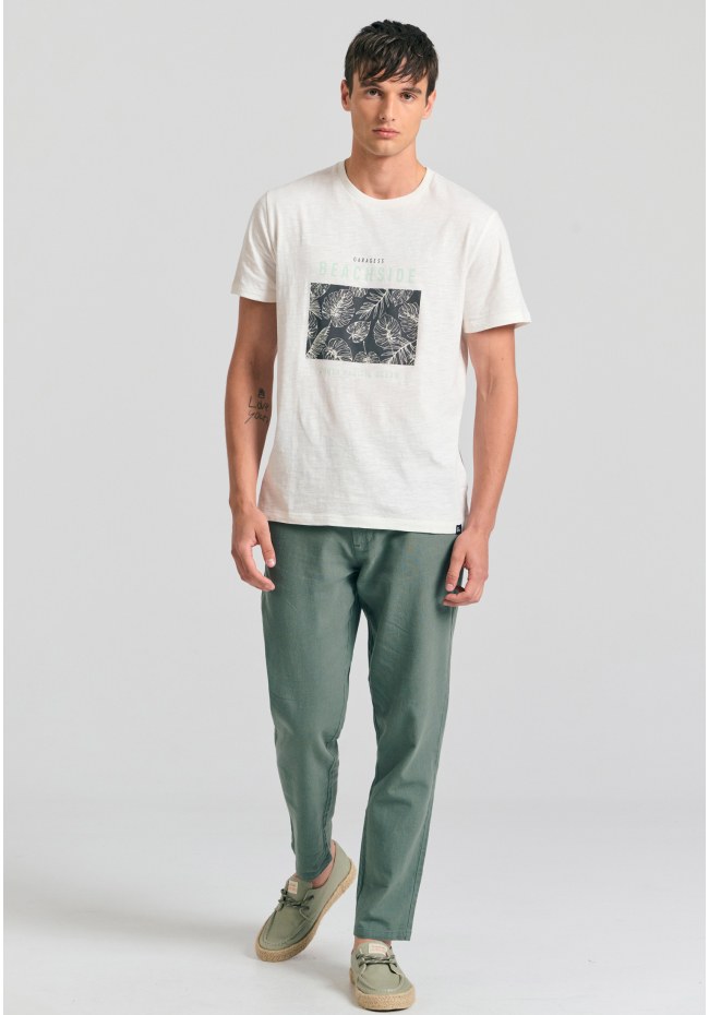 T-shirt με frame τύπωμα στο στήθος Garage 55.