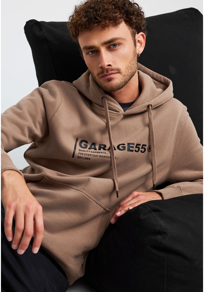 Men's hoodie with back print Garage 55