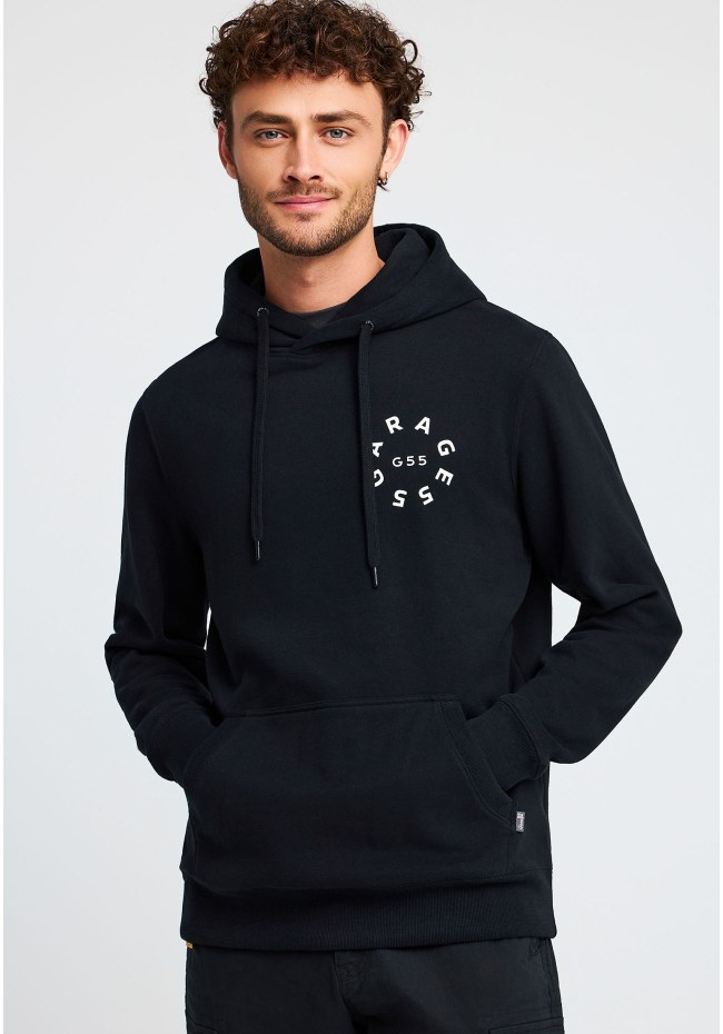 Men's hoodie with back print Garage 55