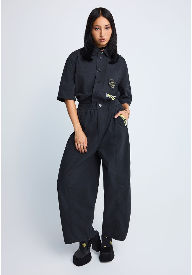 FNK.GRWN baggy fit wide leg jean παντελόνι