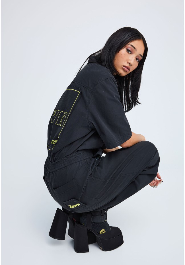 FNK.GRWN baggy fit wide leg jean παντελόνι