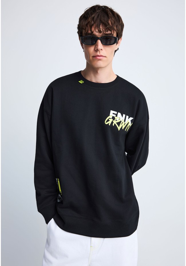 FNK.GRWN oversized φούτερ μπλούζα Soul & State