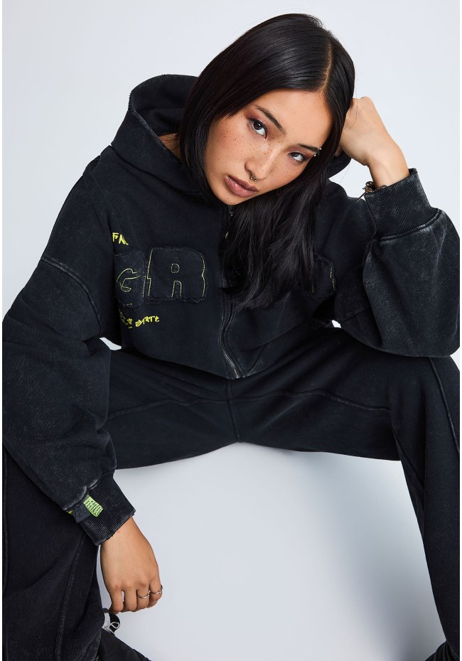 FNK.GRWN oversized φουτερ ζακέτα με κουκούλα //26