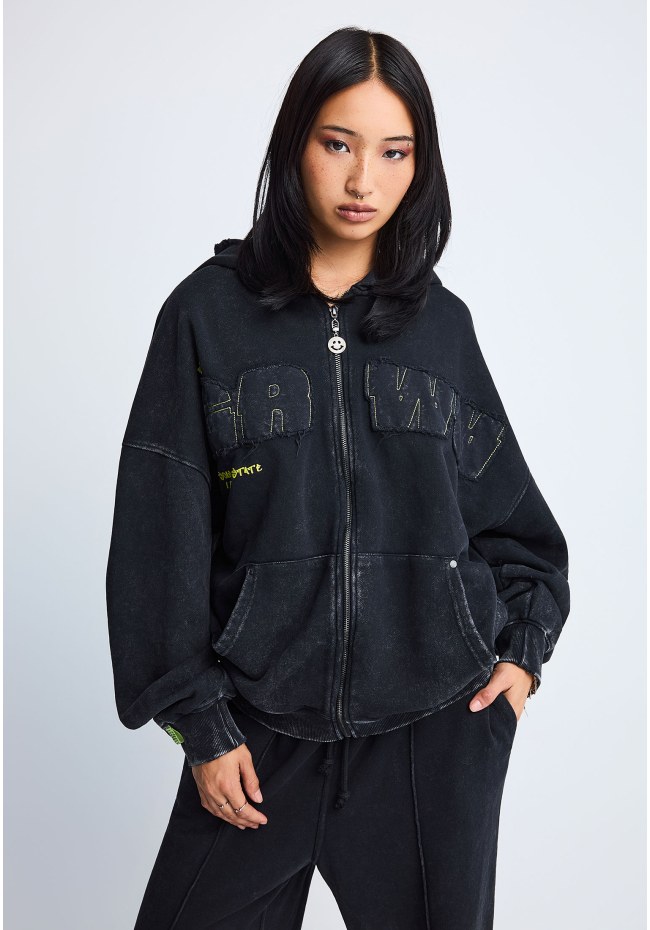 FNK.GRWN oversized φουτερ ζακέτα με κουκούλα //26