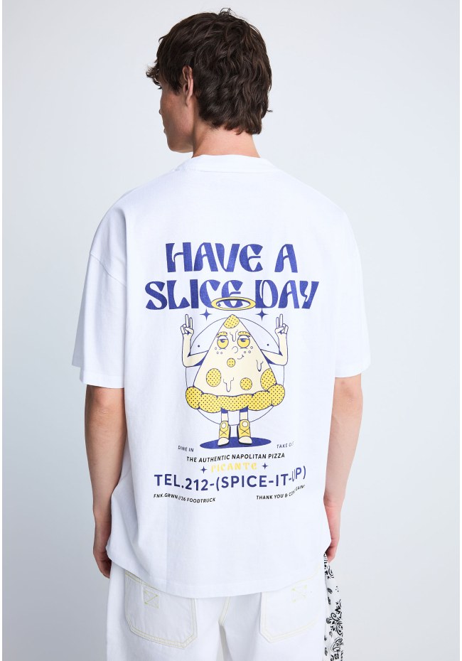 FNK.GRWN printed t-shirt SLICE-IT-UP 