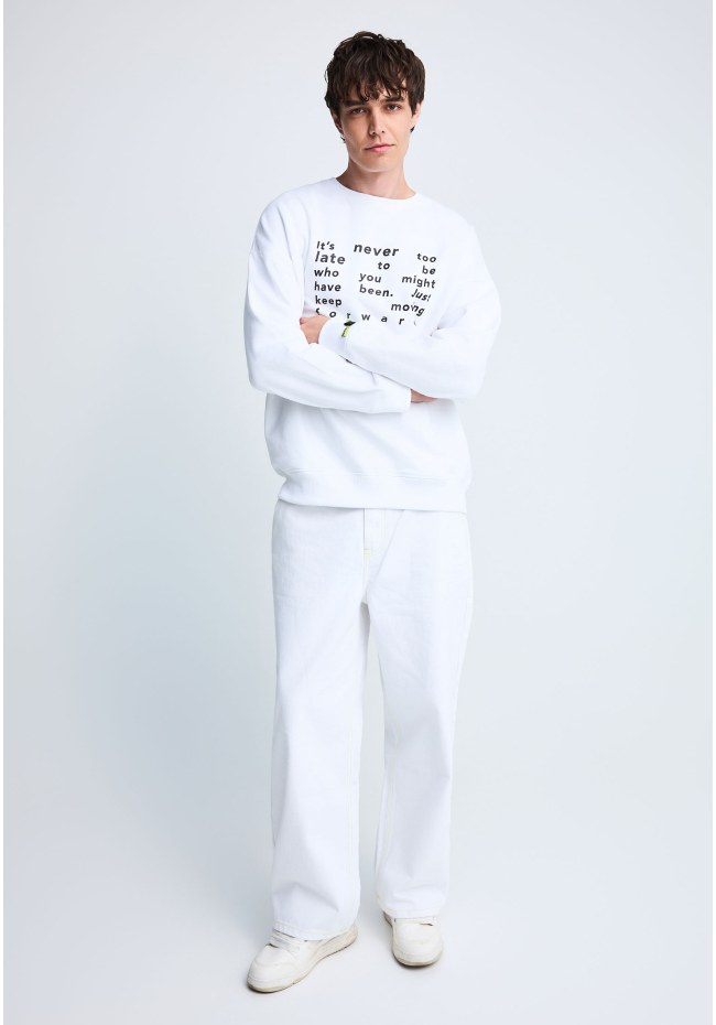 FNK.GRWN oversized φούτερ μπλούζα NEVER TOO LATE