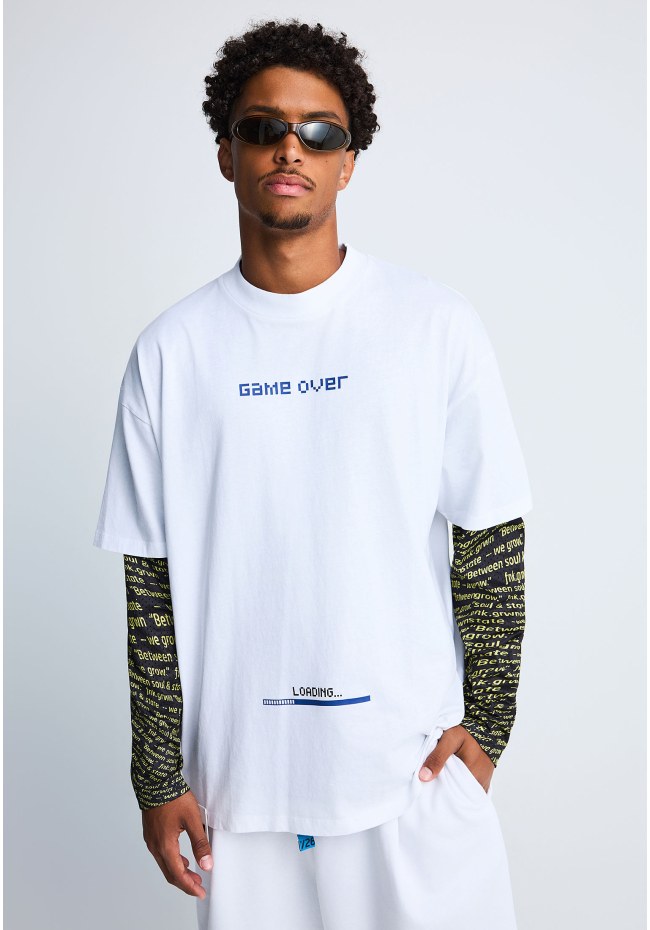 FNK.GRWN oversized printed t-shirt GAME OVER