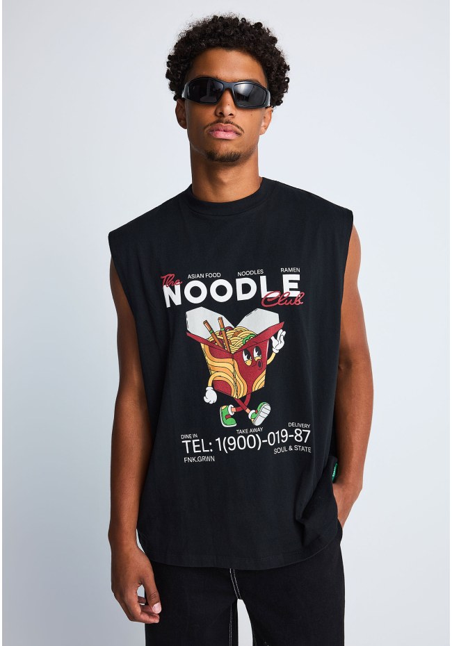 FNK.GRWN oversized αμάνικο t-shirt NOODLE Soul & State