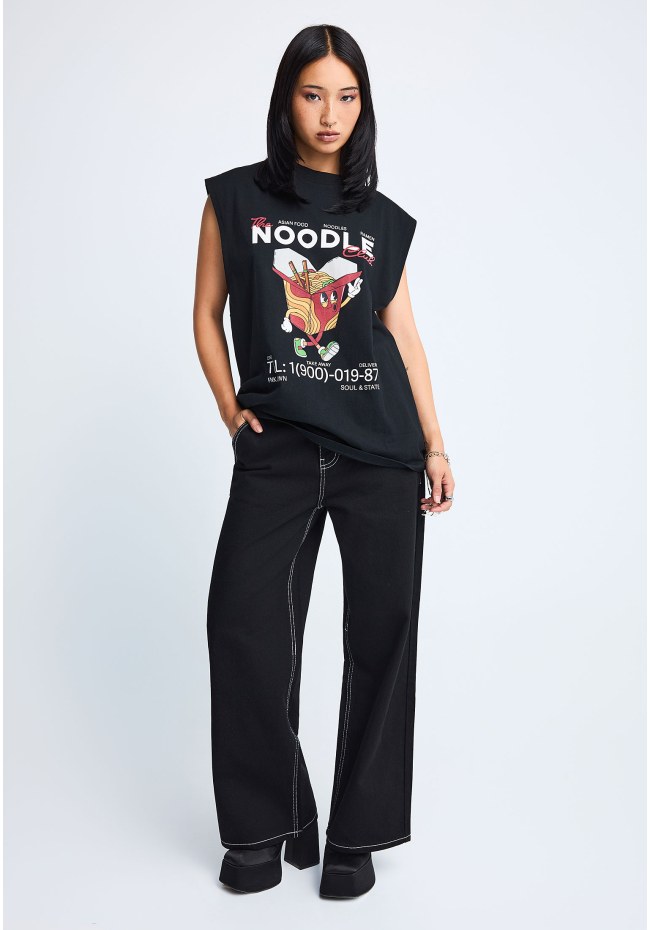 FNK.GRWN oversized αμάνικο t-shirt NOODLE Soul & State
