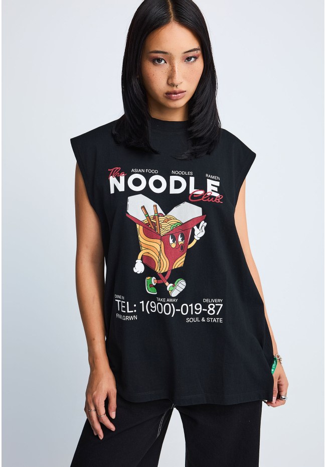 FNK.GRWN oversized αμάνικο t-shirt NOODLE Soul & State