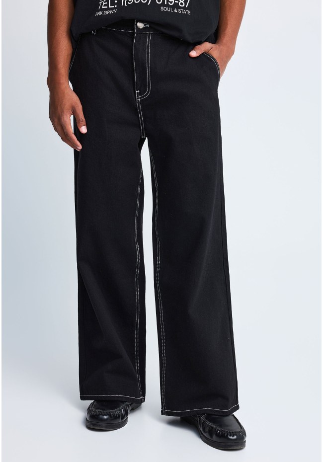 FNK.GRWN baggy fit jean παντελόνι