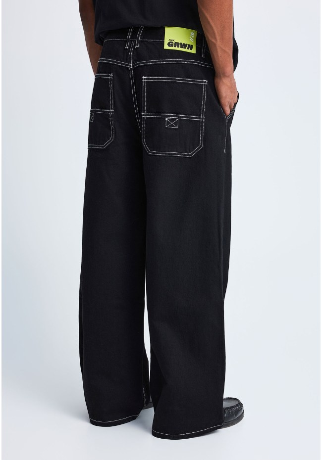 FNK.GRWN baggy fit jean παντελόνι