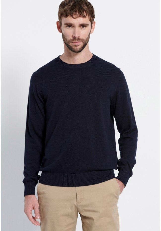Slim fit πουλόβερ με μίξη από μαλλί Marron