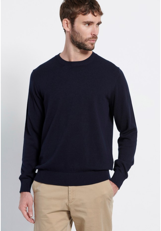 Slim fit πουλόβερ με μίξη από μαλλί Marron