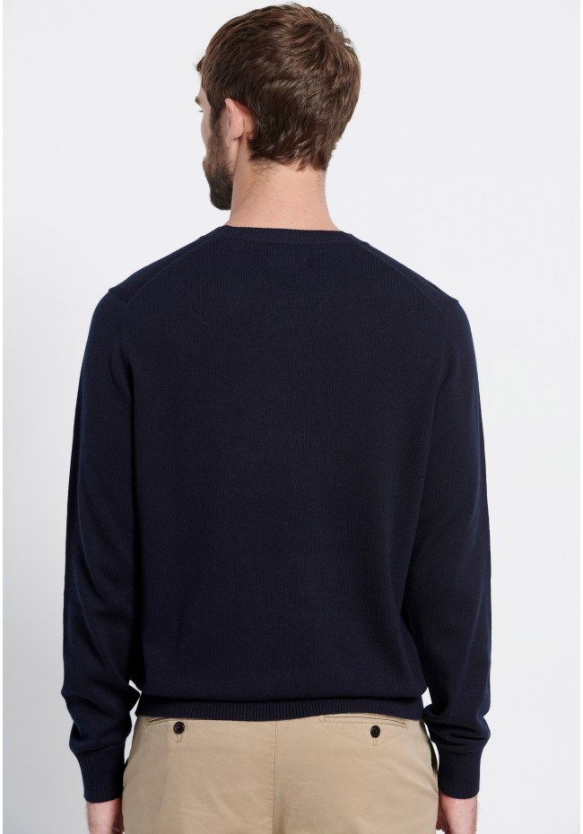 Slim fit πουλόβερ με μίξη από μαλλί Marron