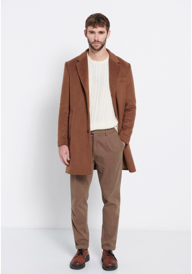 Men's pleated chinos - Marron label