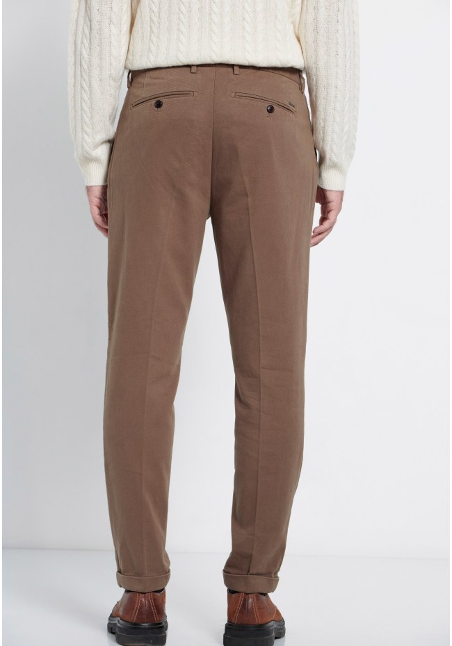 Men's pleated chinos - Marron label