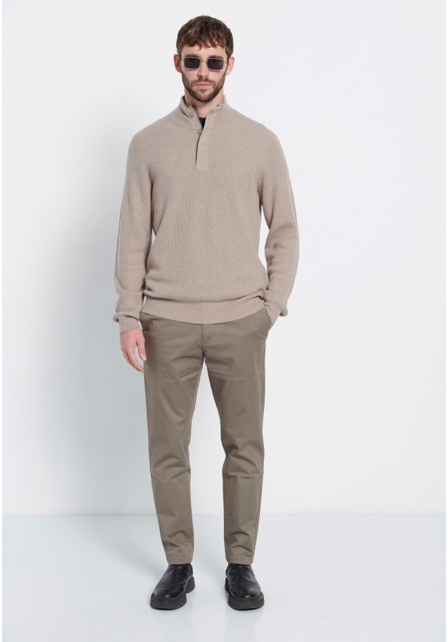 Men's slim fit wool blend sweater - Marron label