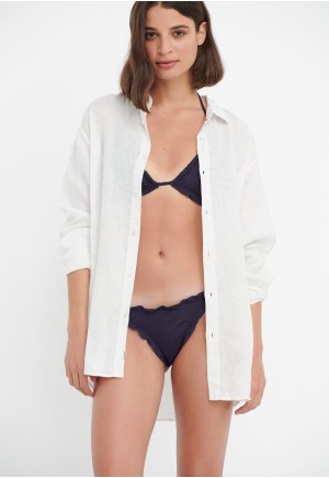 Flounced bikini top