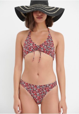 Floral printed bikini bottom