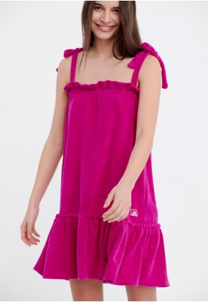 Mini dress in towel terry fabric