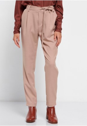 Casual trousers with elasticated waistband