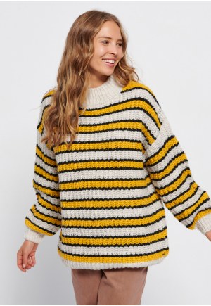 Loose fit striped sweater
