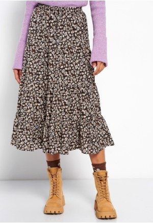 Φλοράλ φούστα με κουμπιά