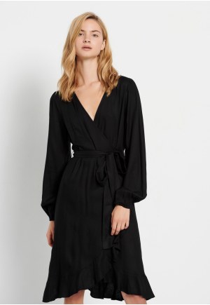 Viscose maxi wrap dress