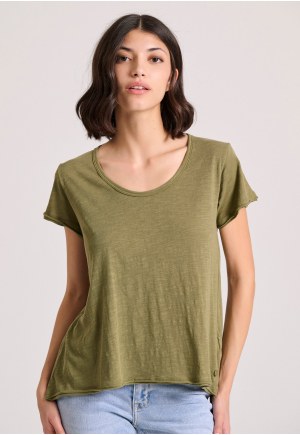 Crew neck women's plain t-shirt - The essentials