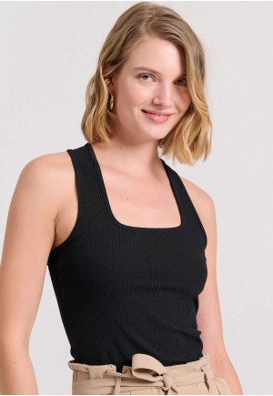Tank top σε rib ύφανση