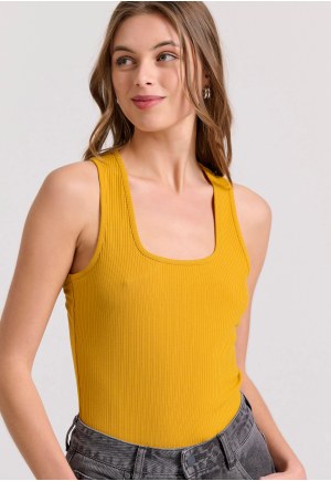 Tank top σε rib ύφανση