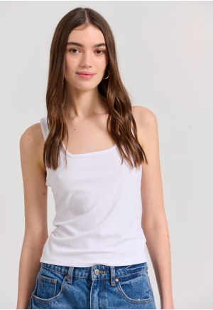 Tank top σε rib ύφανση