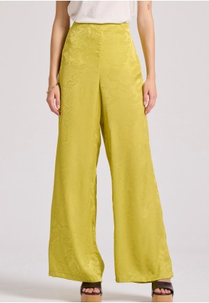 Wide leg παντελόνα με jacquard pattern