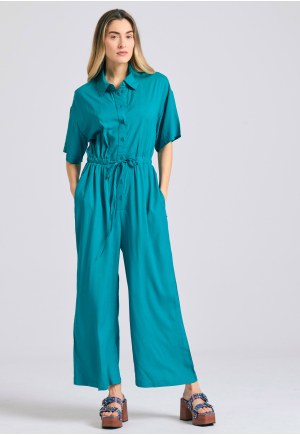 Loose fit jumpsuit with tie knot