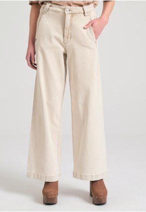 Γυναικείο wide leg garment dyed τζιν παντελόνι
