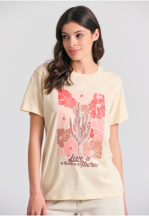 Loose fit t-shirt με vintage τύπωμα