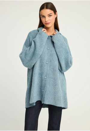 Women's fleece cardigan with buttons