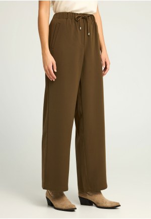 Γυναικείο wide leg παντελόνι με κορδόνι