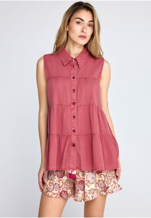 Women's shirt with ruffles