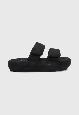 Γυναικεία flatform slides με puffer λουράκια