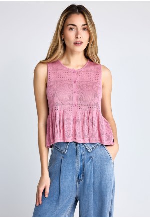 Crochet sleeveless top