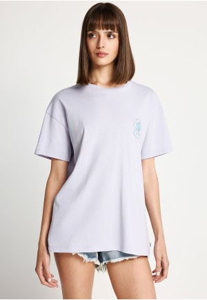 Γυναικείο βαμβακερό t-shirt με τύπωμα στην πλάτη