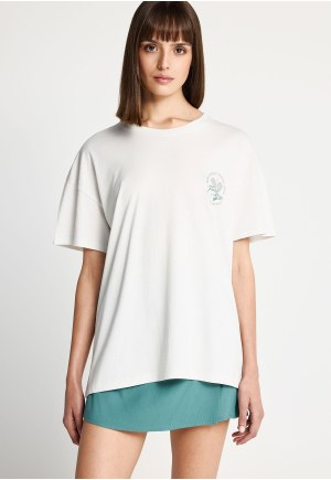 Γυναικείο βαμβακερό t-shirt με τύπωμα στην πλάτη