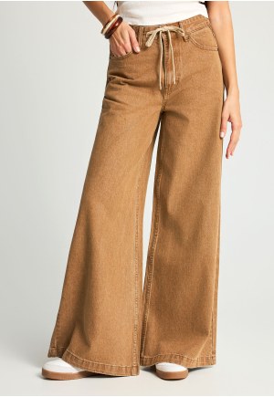 Γυναικείο wide leg jean παντελόνι