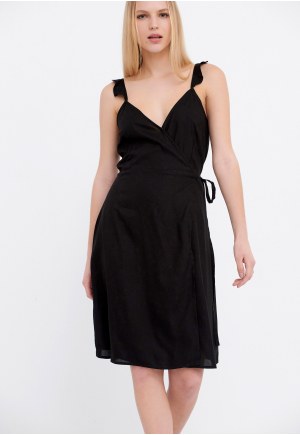 Viscose wrap dress