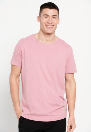 Loose fit raw cut neck t-shirt