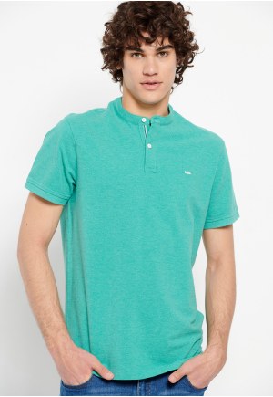 Mao neck polo shirt