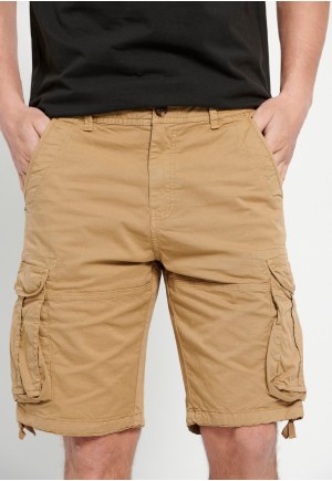 Garment dyed cargo shorts